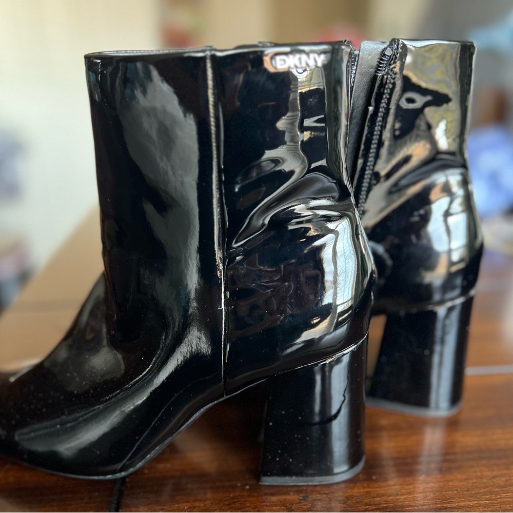 Cavale Patent Finish Block Heel Boot 
DKNY 10 - Picture 6 of 10